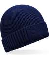 BB438N B438N Beechfield Organic Cotton Engineered Patch Beanie Oxford Navy colour image